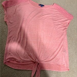 Apt. 9 Pink Tie-Front Knit Top